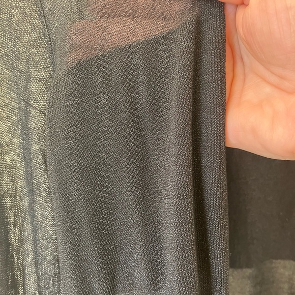 Ann Taylor Loft Women Black Striped Sheer Cardigan size M - Picture 5 of 13